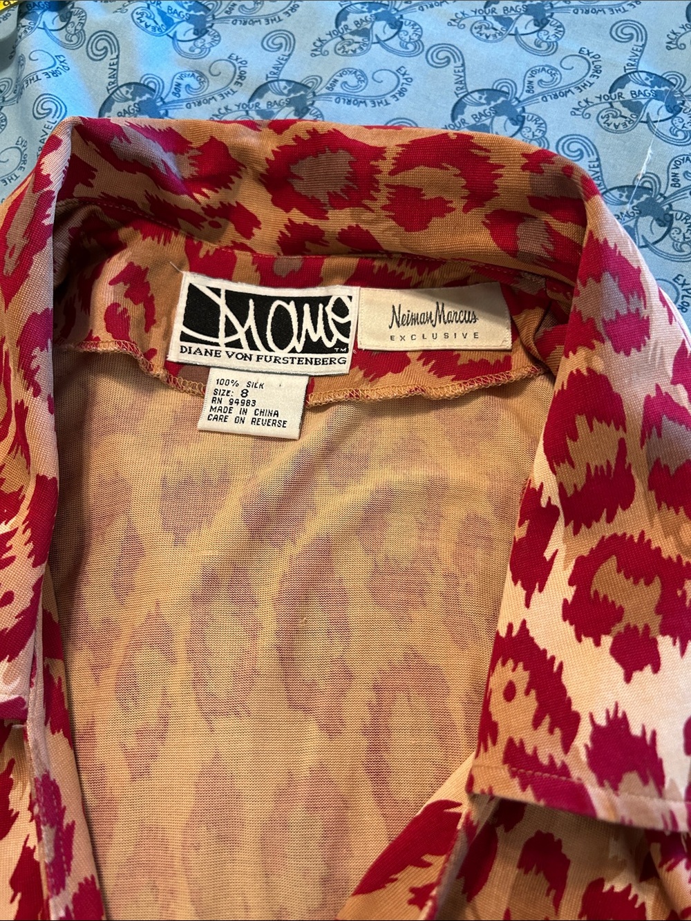 Vintage Diane Von Furstenberg silk wrap  dress size 8 - Picture 4 of 5